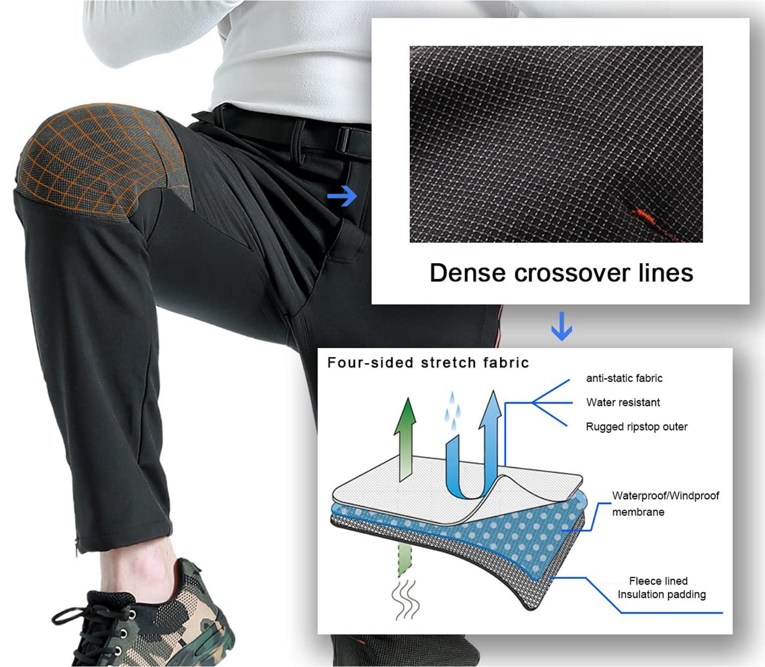 Gash Hao Men's Outdoor Waterproof Pants