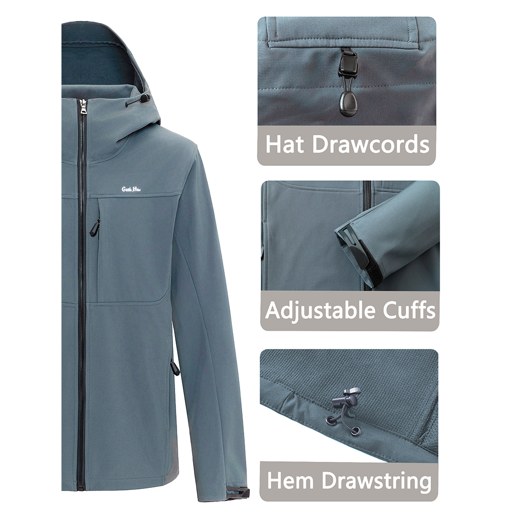 Gash Hao Mens Lightweight Softshell Waterproof Jacket